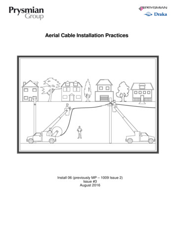 Aerial Cable Installation Practices - Prysmian Group