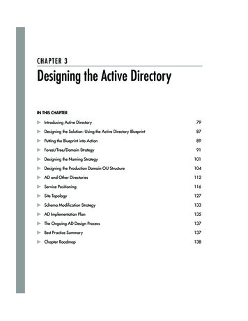 CHAPTER 3 Designing The Active Directory