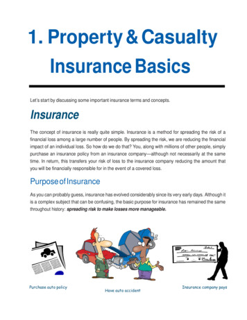 1. Property & Casualty Insurance Basics