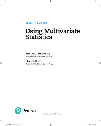 SEVENTH EDITION Using Multivariate Statistics