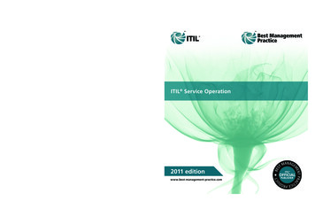 ITIL Service Operation (SO)