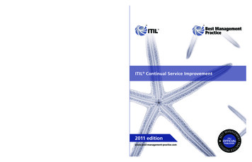 ITIL Continual Service Improvement - Tiny Web