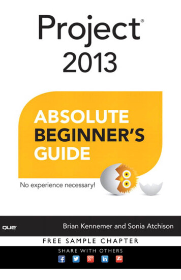 Project 2013: Absolute Beginner's Guide