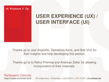 User Experience (UX) / User Interface (UI)
