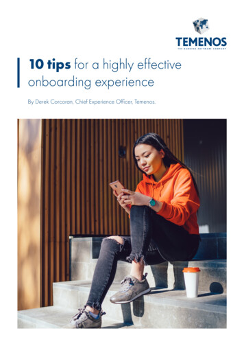 10 Tips For A Highly Effective Onboarding Experience