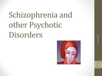 Schizophrenia And Other Psychotic Disorders