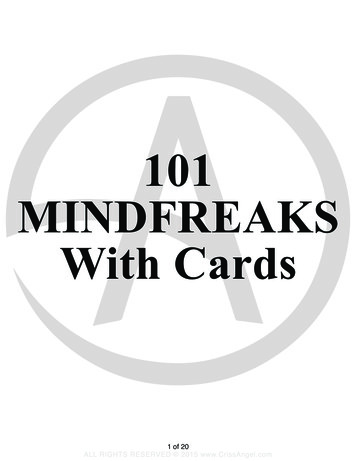 101 Card MINDFREAKS - CrissAngel
