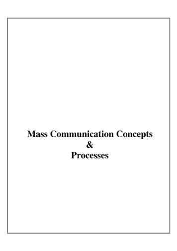 Mass Communication Concepts Processes