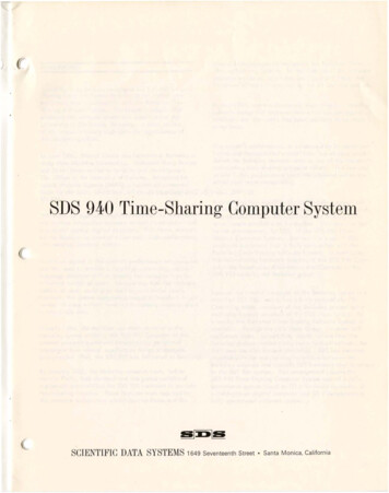 SDS 940 Time-Sharing Cornputer System