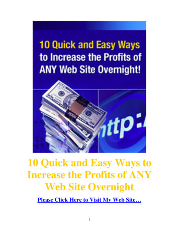 10 Quick And Easy Ways To Increase The Profits Of ANY Web .