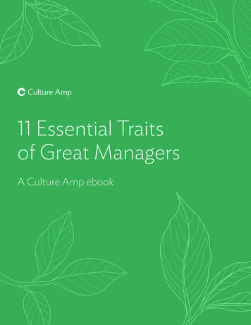 11 Essential Traits Of Great Managers - Culture Amp