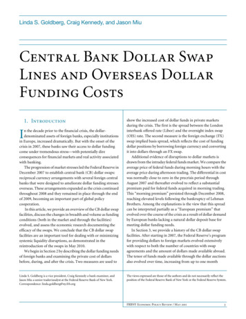 Central Bank Dollar Swap Lines And Overseas Dollar Funding .