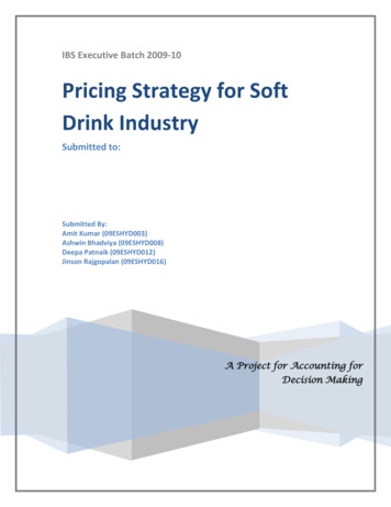 Pricing Strategy For Soft Drink Industry