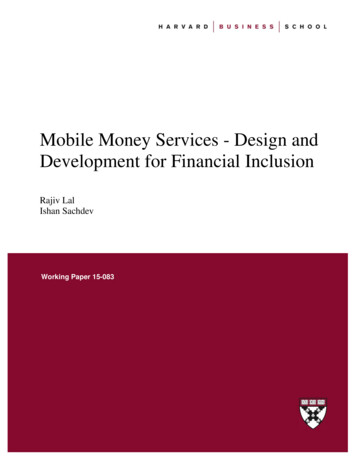 Mobile Money Services - Harvard Business School