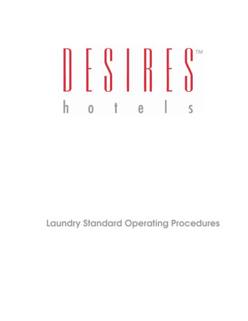 Laundry Standard Operating Procedures