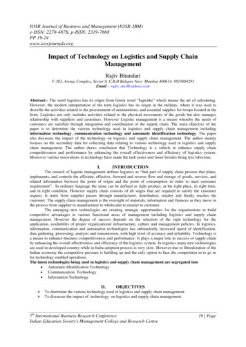 Impact Of Technology On Logistics And Supply Chain Management