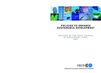 POLICIES TO ENHANCE SUSTAINABLE DEVELOPMENT