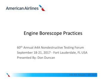 Engine Borescope Practices - A4A/NDT Forum