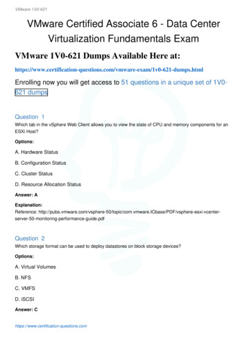 VMware Certified Associate 6 - Data Center Virtualization .