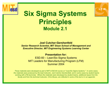 2.1-- Six Sigma Principles (Cutcher-Gershenfiled)