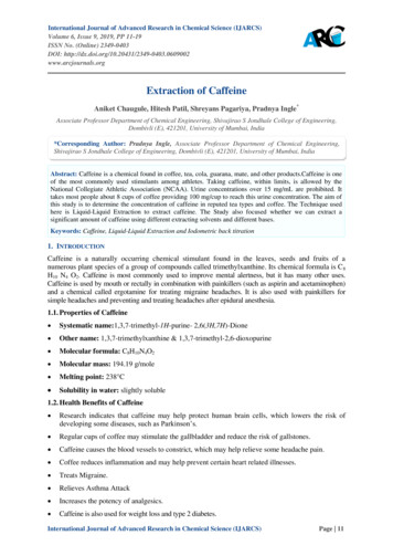 Extraction Of Caffeine - Arcjournals 