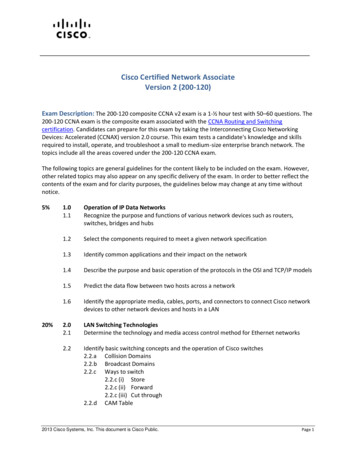 Cisco Certified Network Associate Version 2 (200-120)