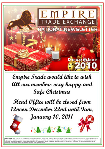 Volume 4 - Issue 11 Empire Trade Would Like To Wish All .