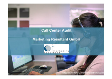 Call Center Audit Marketing Resultant GmbH