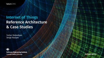 Internet Of Things Reference Architecture & Case Studies