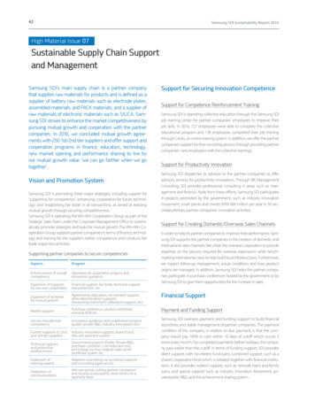 07 Sustainable Supply Chain Support And Management