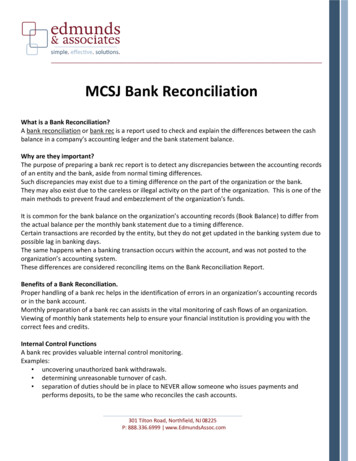 MCSJ Bank Reconciliation - Edmunds GovTech