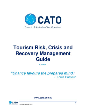 Tourism Risk, Crisis And Recovery Management Guide