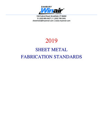 SHEET METAL FABRICATION STANDARDS