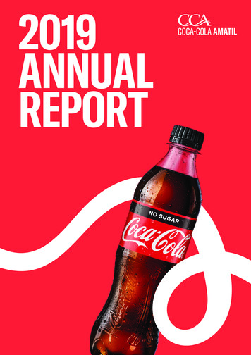 2019 ANNUAL REPORT - Coca-Cola Amatil
