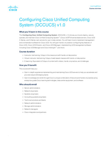 Configuring Cisco Unified Computing . - Koenig Solutions