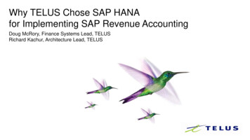 Why TELUS Chose SAP HANA For Implementing SAP Revenue .