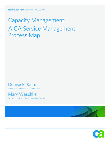 Capacity Management: A CA Service Management Process Map