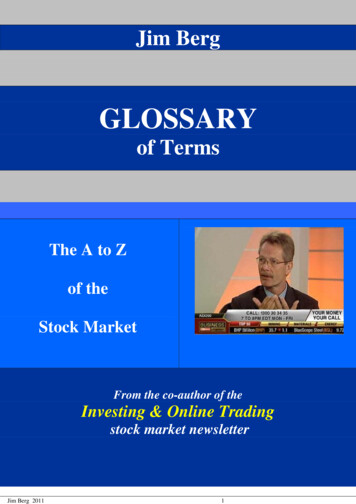 GLOSSARY - Stock, Share & ETF Market, Education