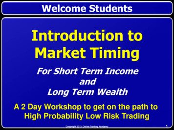 Introduction To Market Timing