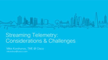 Streaming Telemetry: Considerations & Challenges