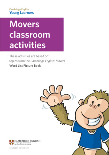 Young Learners Movers Classroom Activities