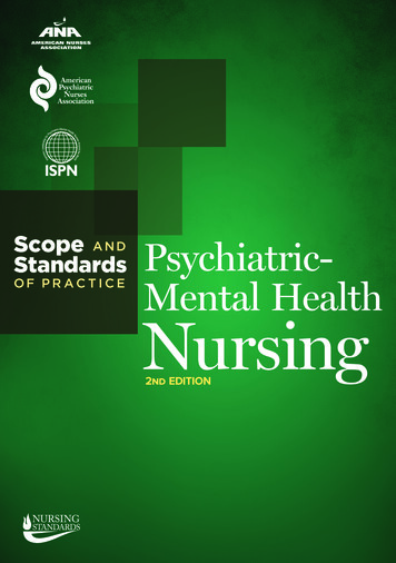 Psychiatric- Mental Health Nursing
