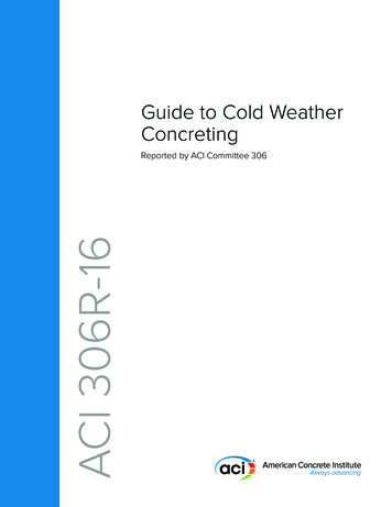 306R-16: Guide To Cold Weather Concreting