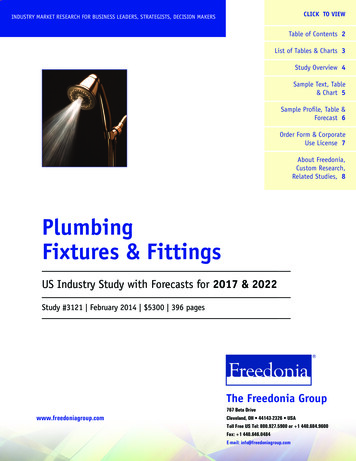 Plumbing Fixtures & Fittings - Freedonia Group