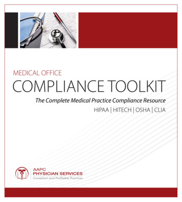 MEDICAL OFFICE COMPLIANCE TOOLKIT
