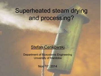 Superheated Steam Drying And Processing?