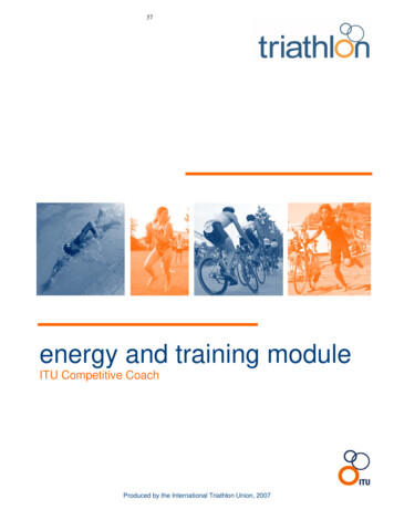Energy And Training Module - Triathlon