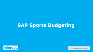 SAP Sports Budgeting