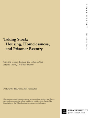 Taking Stock: Housing, Homelessness, And Prisoner Reentry