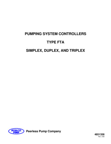 PUMPING SYSTEM CONTROLLERS - Peerless Pump